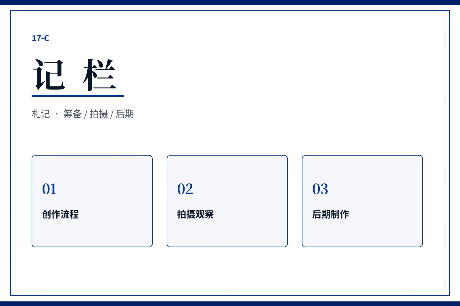17C记栏创作手记